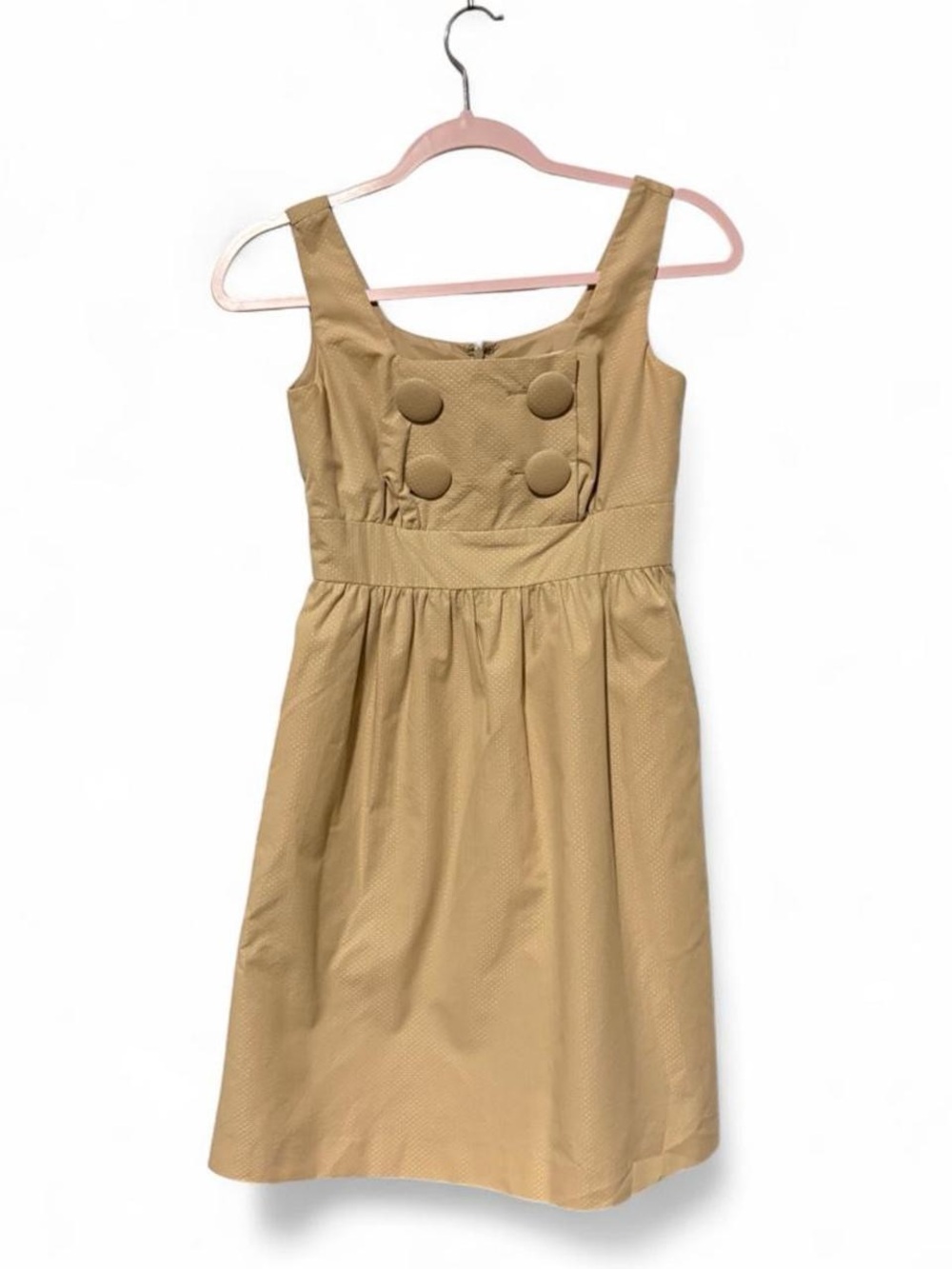 Vintage Y2K Banana Republic tan‎ mini dress with button details cotton minidress